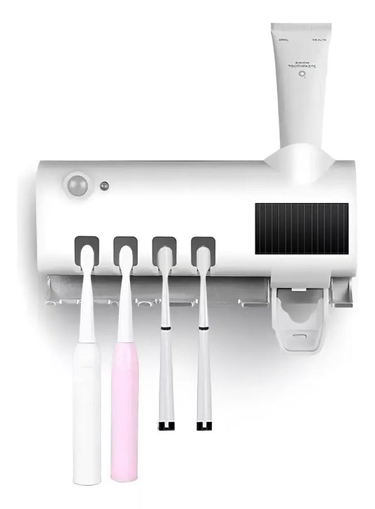 Dispensador Crema Dental + Soporte Esterilizador De Cepillos